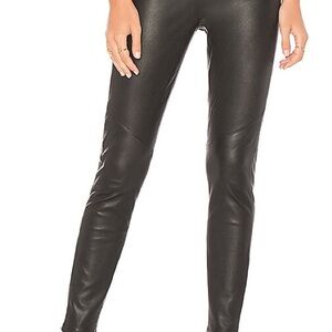 Sleek Black Leather Leggings for Women